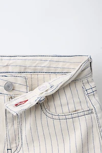 STRIPED DENIM SHORTS