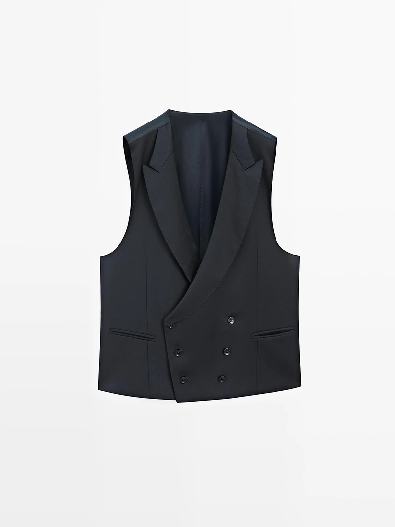 Cool wool suit waistcoat