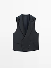 Cool wool suit waistcoat