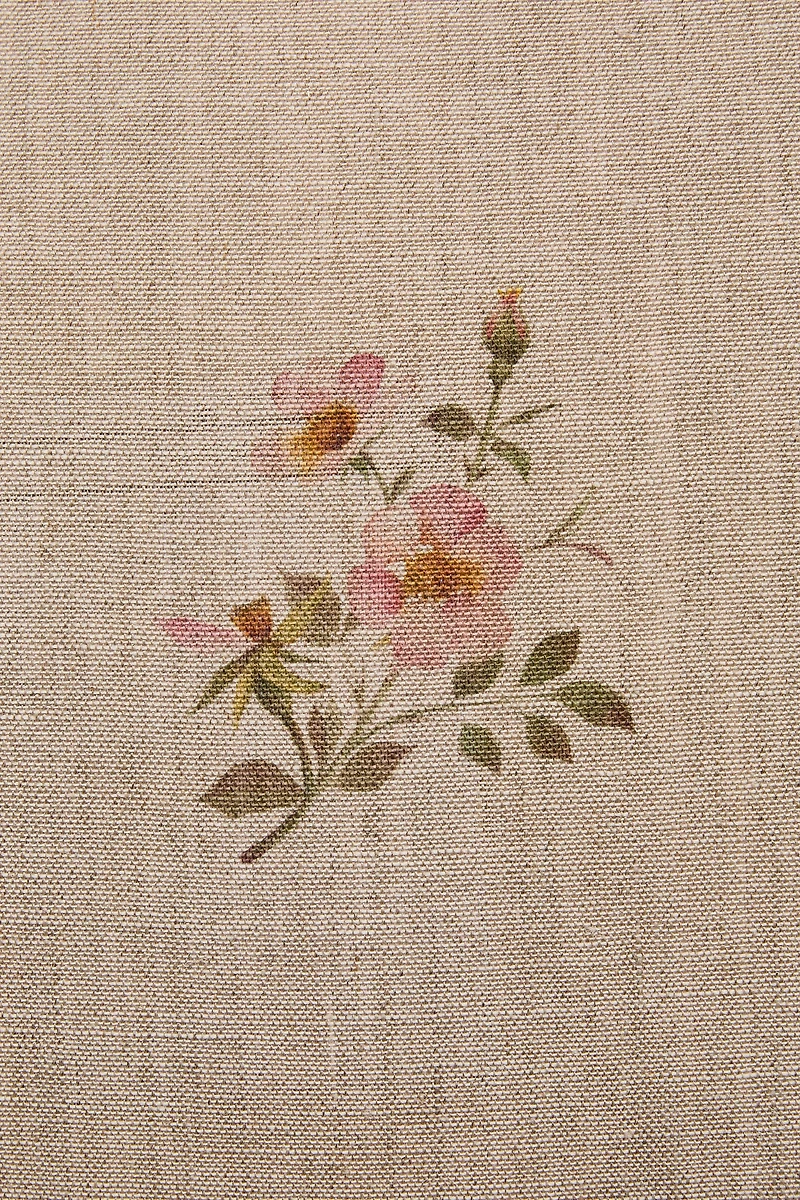 FLORAL LINEN THROW PILLOW COVER