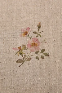 FLORAL LINEN THROW PILLOW COVER