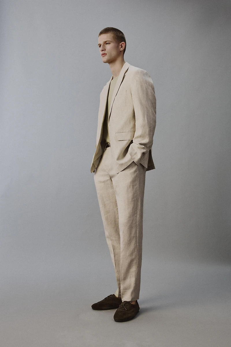 PANTALON DE COSTUME 100% LIN