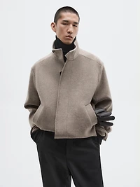Wool blend high neck jacket - LIMITED
