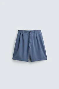 WASHED PLEATED SHORTS