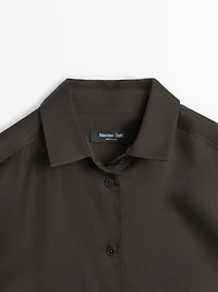 Flowing satin shirt