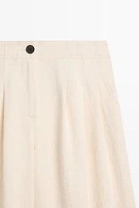 Pantalon wide leg cropped
