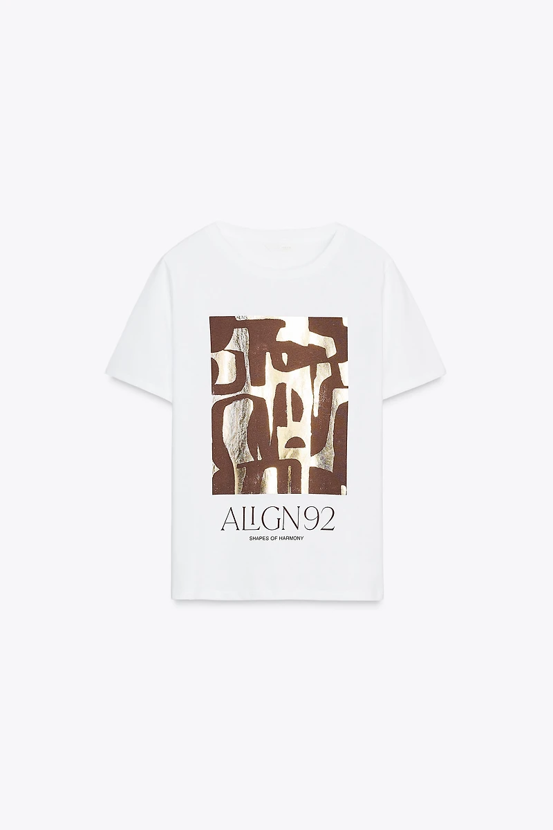 METALLIC PRINT T-SHIRT