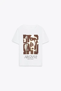 METALLIC PRINT T-SHIRT