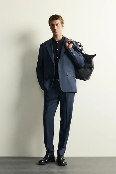 PLAID SUIT REGULAR FIT PANTS