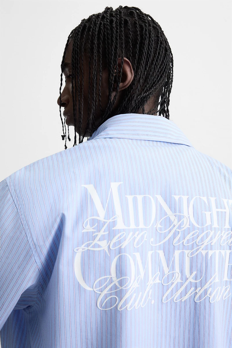 CHEMISE RAYURES TEXTE