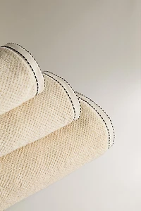 RICE STITCH BATH TOWEL