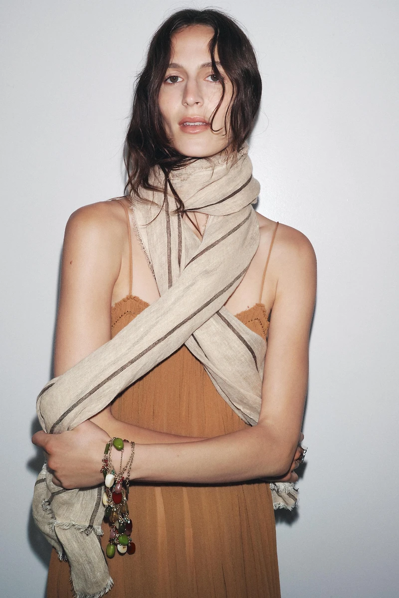 ZW COLLECTION WRINKLED EMBROIDERED DRESS