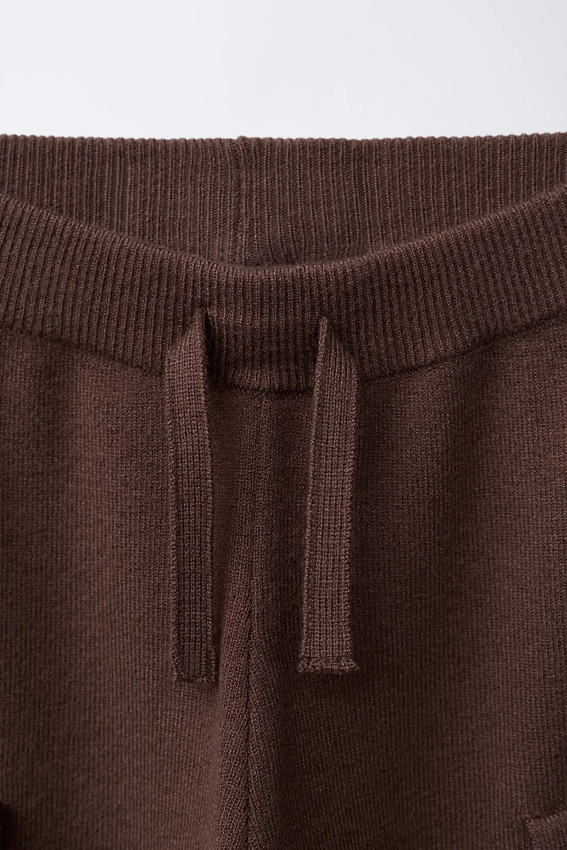KNIT CARGO JOGGER PANTS