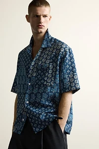 PATCHWORK PRINT RELAXED FIT SHIRT
