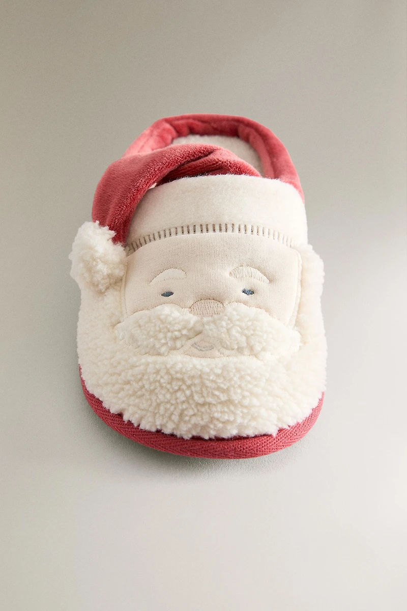 CHILDREN'S CHRISTMAS SANTA CLAUS SLIPPERS