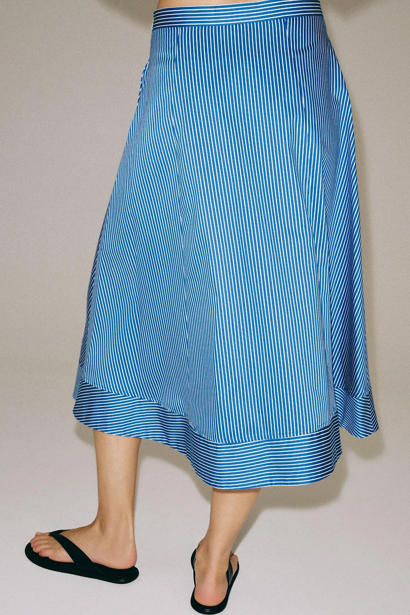 ZW COLLECTION STRIPED A-LINE SKIRT