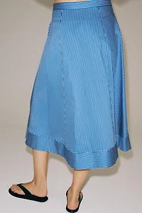 ZW COLLECTION STRIPED A-LINE SKIRT