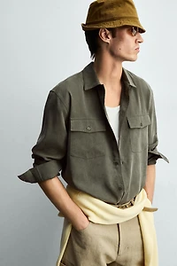 RELAXED FIT FLUID SHIRT WITH POCKETS