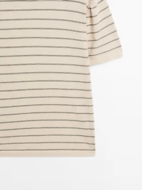 Striped lightweight knit T-shirt