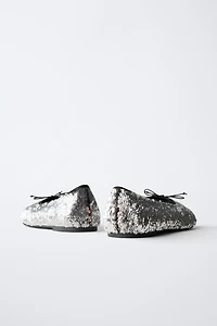 SEQUIN BALLET FLATS