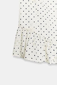 PRINTED EYELET EMBROIDERED TOP