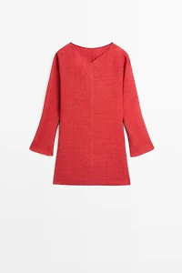 Long sleeve mini dress