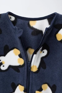 ANIMAL FLEECE JUMPSUIT
