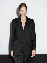 Blazer à deux boutons 100 % laine extra-fine