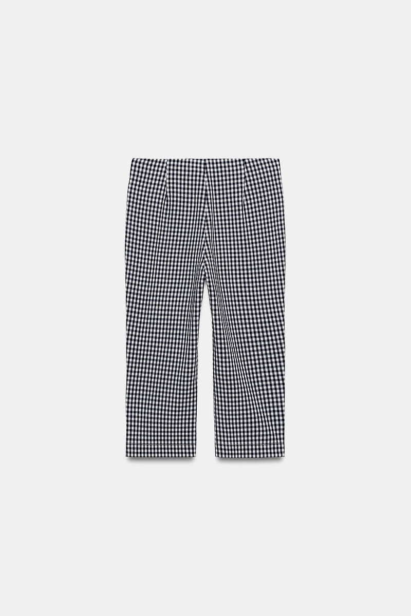GINGHAM CAPRI PANTS
