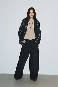 JEAN TAILLE MI-HAUTE TRF À PLIÉE