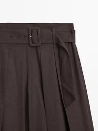 Skort with belt