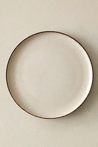 PORCELAIN DINNER PLATE WITH ANTIQUE FINISH RIM