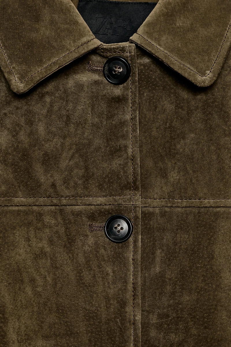 SUEDE LEATHER POCKET JACKET ZW COLLECTION LIMITED EDITION