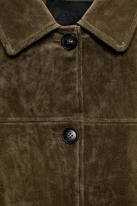 SUEDE LEATHER POCKET JACKET ZW COLLECTION LIMITED EDITION
