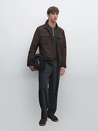 Water-repellent ultra lightweight down blend jacket