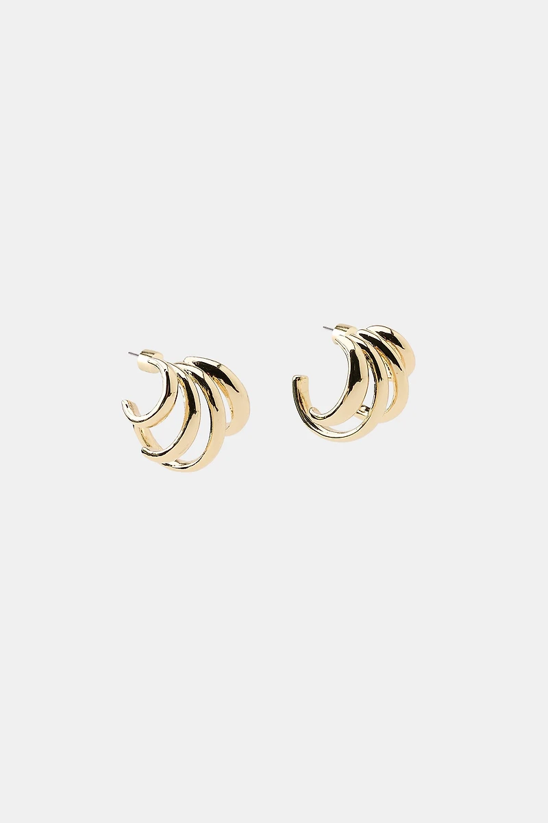 METAL HOOP EARRINGS