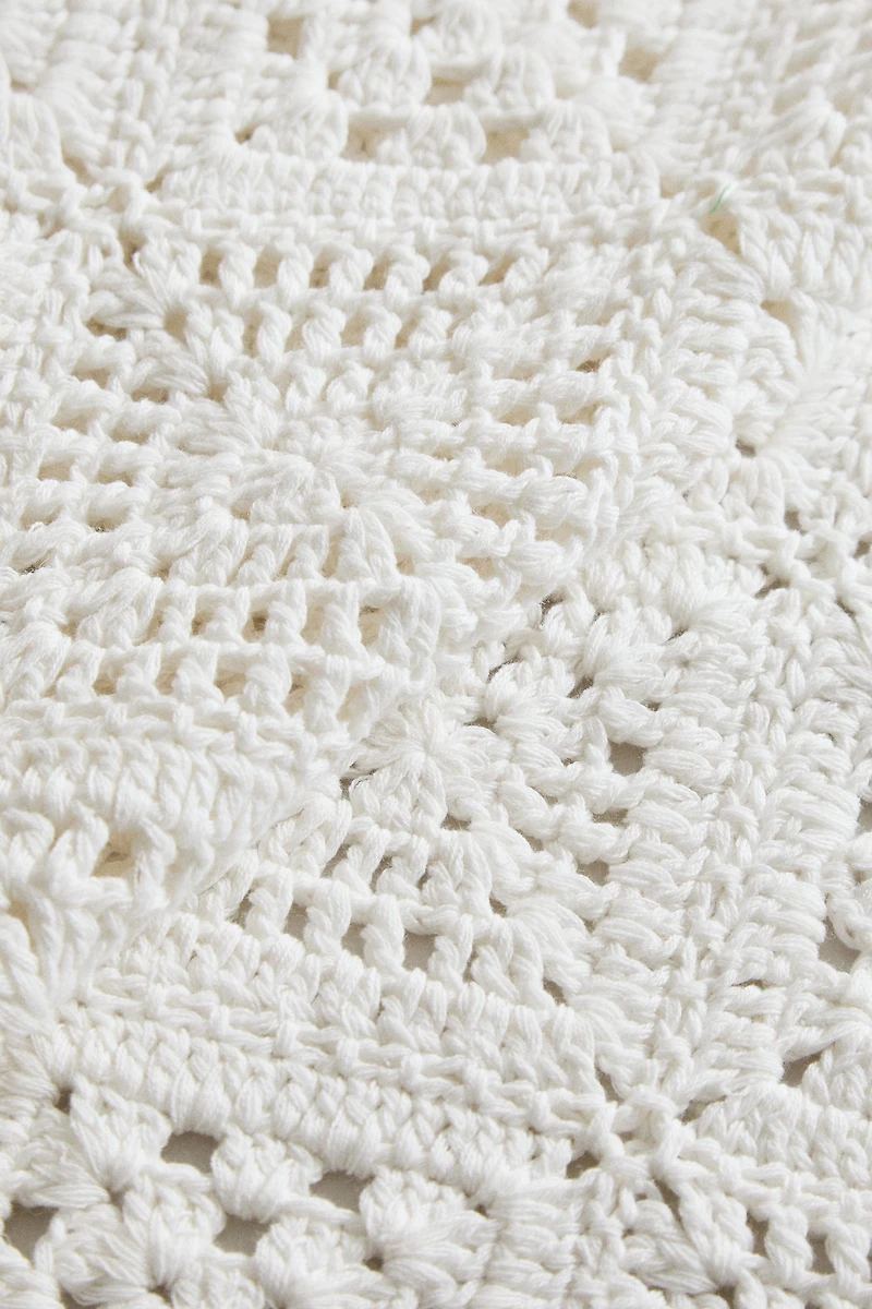 COUVRE-LIT COTON CROCHET PATCHWORK