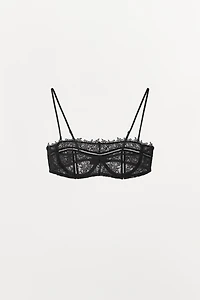 UNDERWIRE MESH LACE BRA