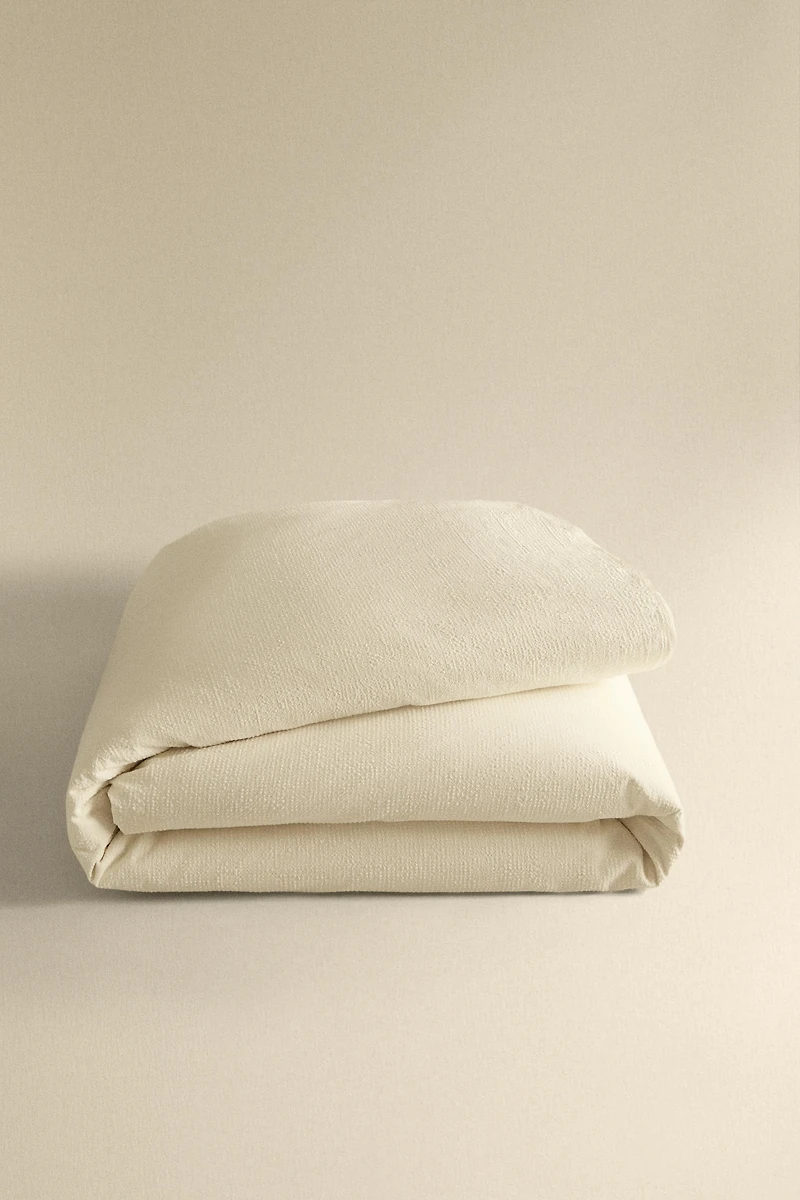 TEXTURED COTTON DUVET COVER