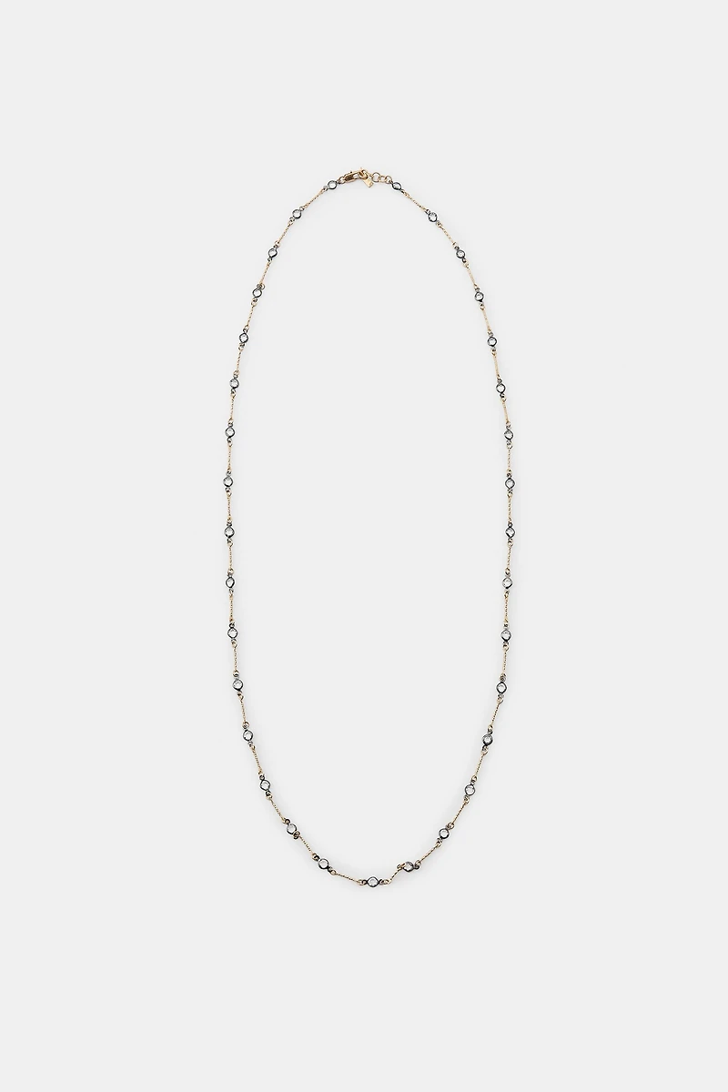 COLLIER MÉTALLIQUE CRISTAUX