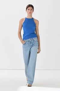 Cotton blend halter top