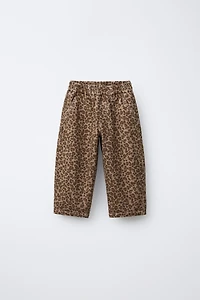 ANIMAL PRINT BAGGY PANTS