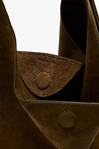 Split suede leather mini bag