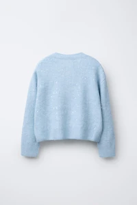 GILET EN MAILLE PAILLETTES