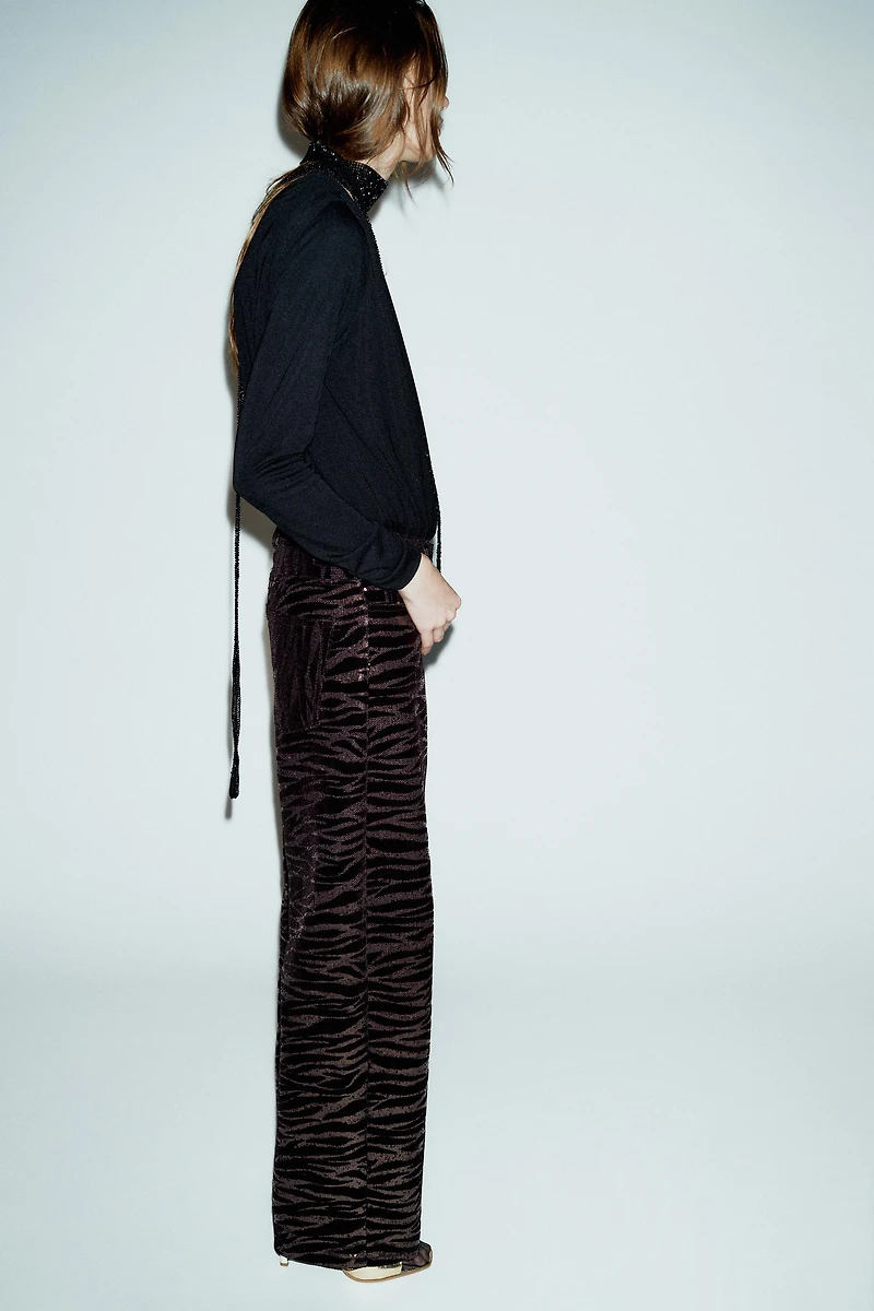 VELVET SEQUIN PANTS