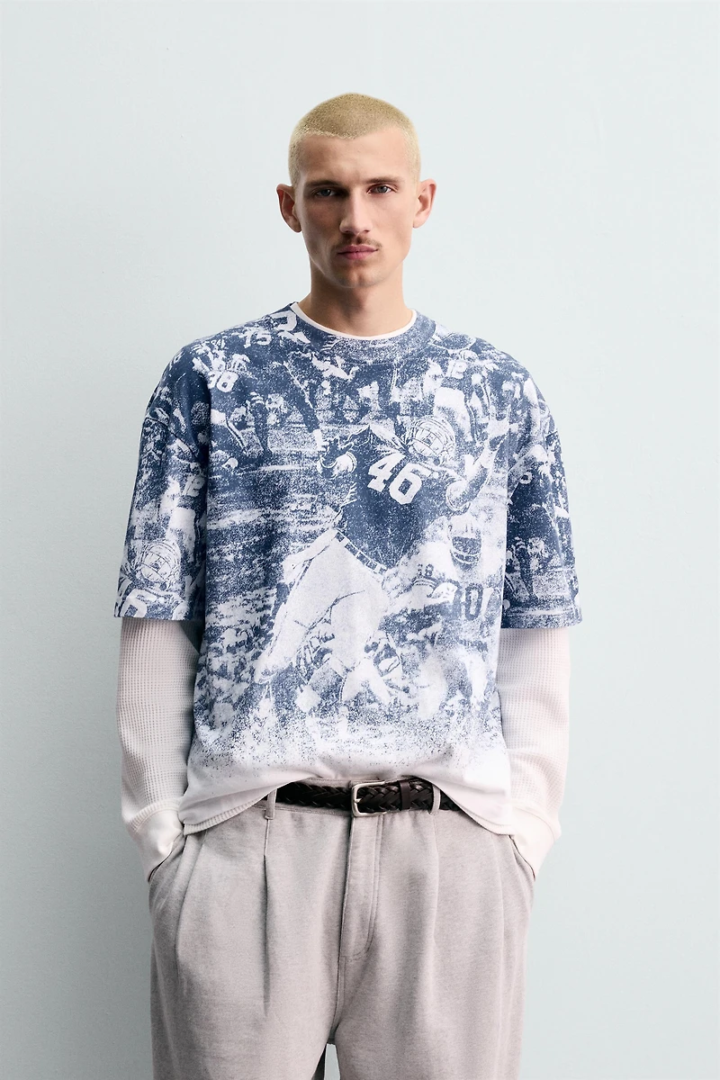 T-SHIRT IMPRIMÉ FOOTBALL AMÉRICAIN CHAMPION ® X ZARA