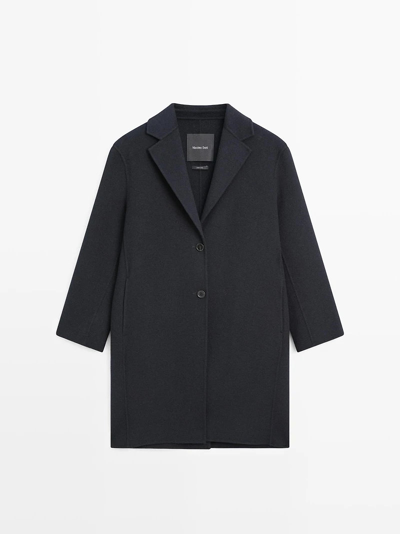 Two-button wool blend coat