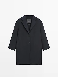 Two-button wool blend coat