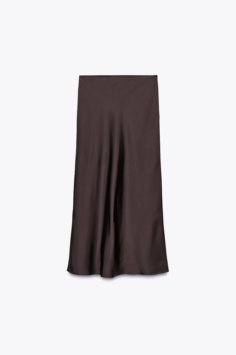JUPE MIDI SATINÉE