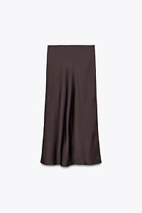 JUPE MIDI SATINÉE